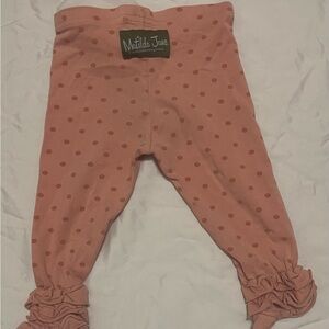 Matilda Jane Salmon Pink Polka Dot Ruffle Leggings